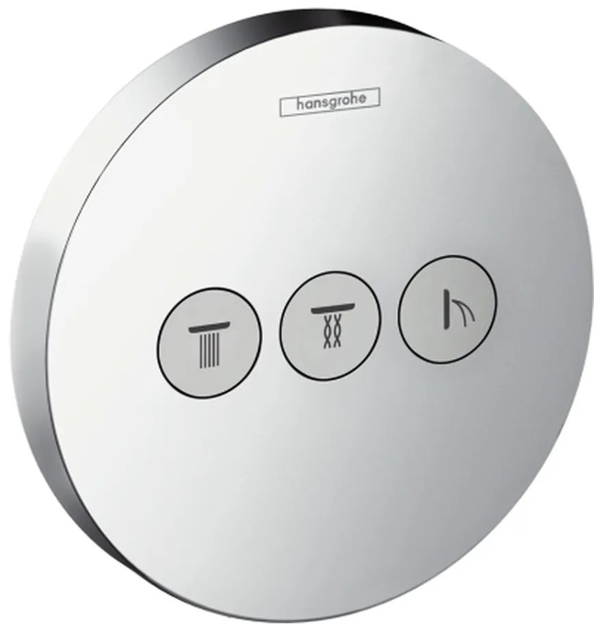 Hansgrohe ShowerSelect S, ventil pod omietku pre 3 spotrebiče,chrómová, HAN-15745000
