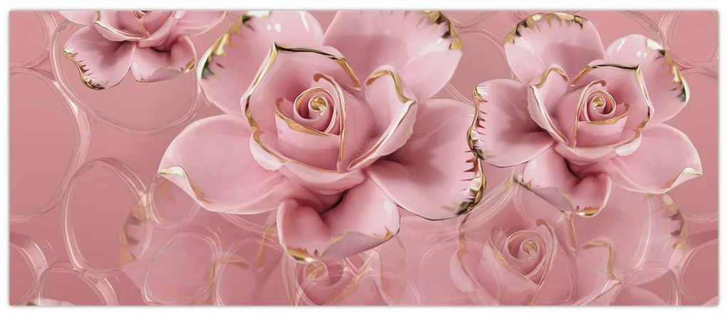 Obraz - Kvetinový dekor (120x50 cm)