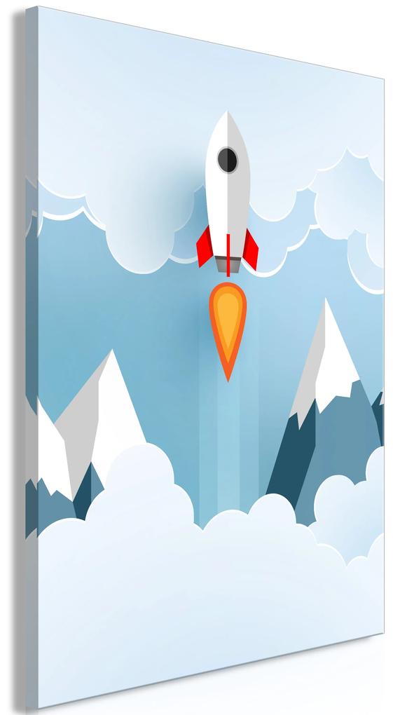 Artgeist Obraz - Rocket in the Clouds (1 Part) Vertical Veľkosť: 40x60, Verzia: Na talianskom plátne