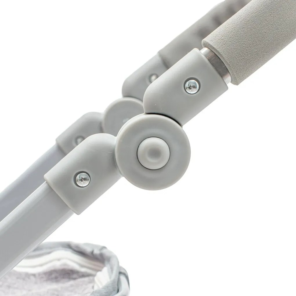 Baby Mix Kočík pre bábiky 2v1 Sophie ružovo-sivá, 63,5 x 37 x 63,5 cm