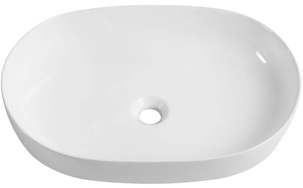 Cerano Nicole, keramické umývadlo na dosku 600x420x130 mm, biela lesklá, CER-CER-417182