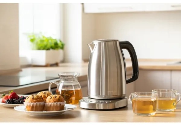 Sencor - Rýchlovarná kanvica s termoreguláciou 1,7 l 2200W/230V nerez