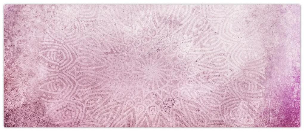 Obraz - Mandala v ružovej stene (120x50 cm)