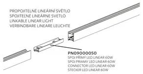 LED stropné svietidlo Panlux LINEAR 60W 5350lm 4000K biele