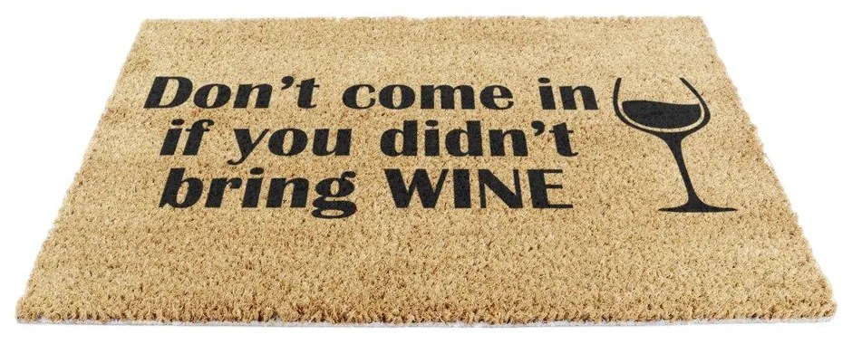 Rohožka z kokosového vlákna 40x60 cm Without Wine – Artsy Doormats
