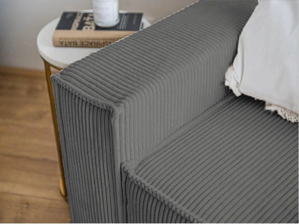 Kreslo s taburetom SMART SET, tmavo sivá