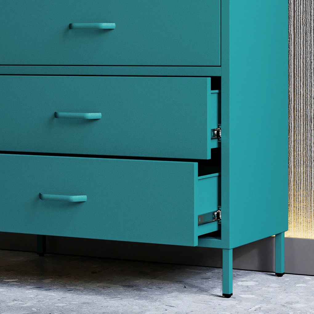 Komoda CARLA, 800 x 1015 x 400 mm, Modern: morská farba