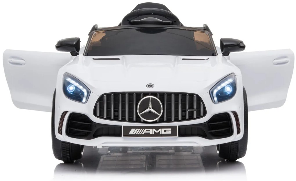 Detské elektrické autíčko na diaľkové ovládanie BestBerg BBCC-50W - Mercedes-Benz AMG GT R / od 3 rokov / nosnosť 25 kg / biela