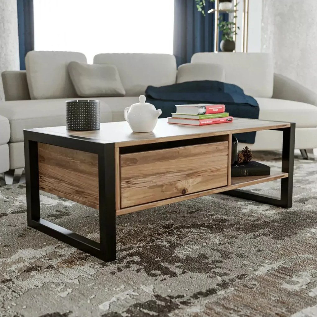 Drevený konferenčný stolík Haldizen 105 × 40 × 55 cm HANAH HOME