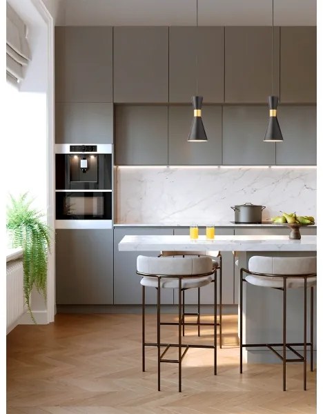 Redo 01-2711 - Luster na lanku KILT 1xE27/42W/230V pr. 12 cm čierna