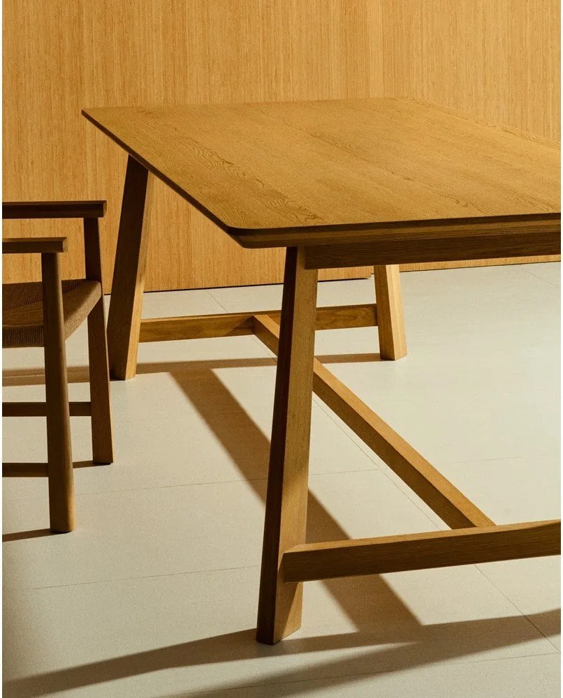 Jedálenský stôl s doskou v dubovom dekore 100x220 cm Idun – Kave Home