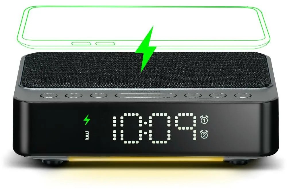 Sencor Digitálny rádiobudík s bezdrôtovou nabíjačkou