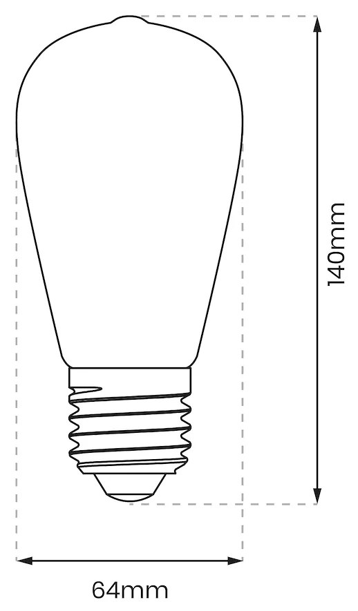 Dekoračná LED žiarovka E27 teplá 2700k 6w 700 lm