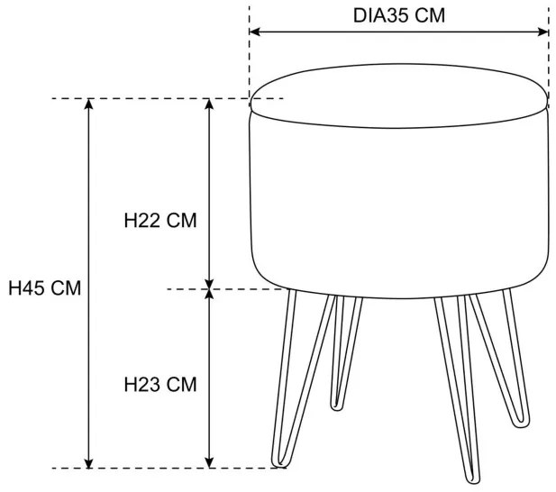 Úložná taburetka LILI béžová