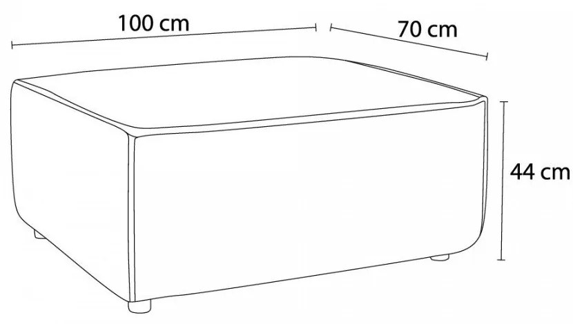Tmavosivý menčestrový taburet Nihad – Bobochic Paris