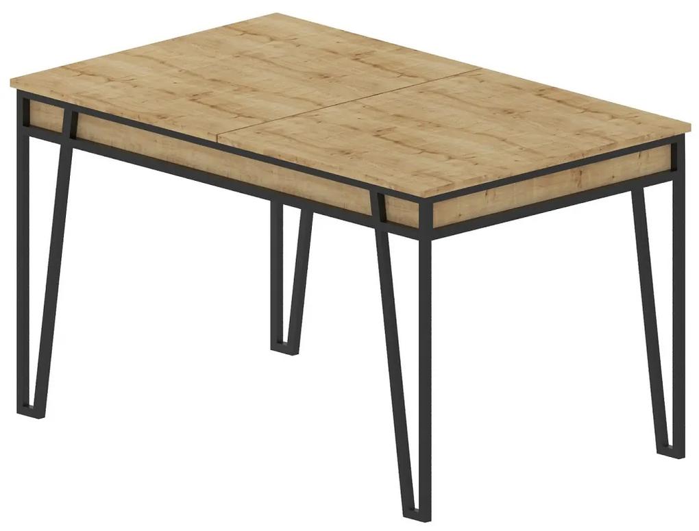 Rozkladací jedálenský stôl Raheema 132-170 cm vzor dub