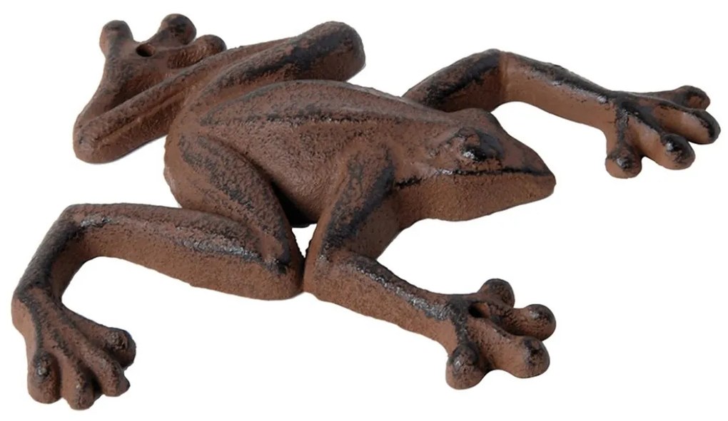 Záhradná liatinová figúrka Froggo, sada 2ks, 1,5x14,5 cm, hnedá
