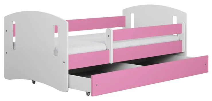Kocot kids Detská posteľ Classic II ružová, varianta 80x180, se šuplíky, bez matrace