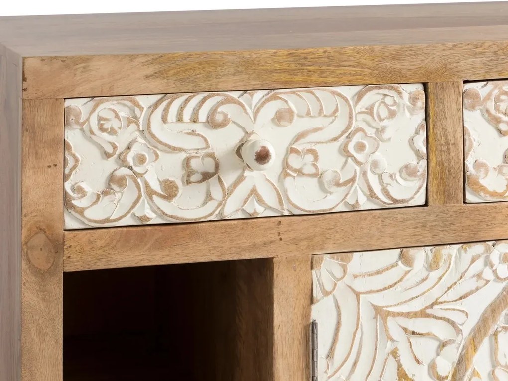 furniture-nabytek.cz - Masivní koupelnová sada Delhi z mangového dřeva, lakovaná, hnědá