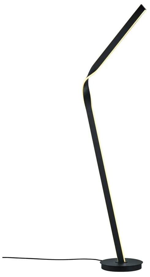 Čierna LED stojacia lampa s kovovým tienidlom (výška 181 cm) Cicenza – CINQUE