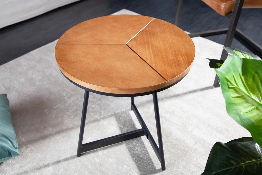 Dizajnový odkladací stolík Faxon 45 cm imitácia dub - II. Trieda