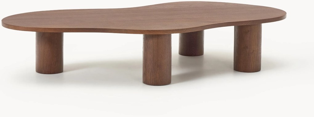 XL konferenčný stolík z dubového dreva v organickom tvare Didi