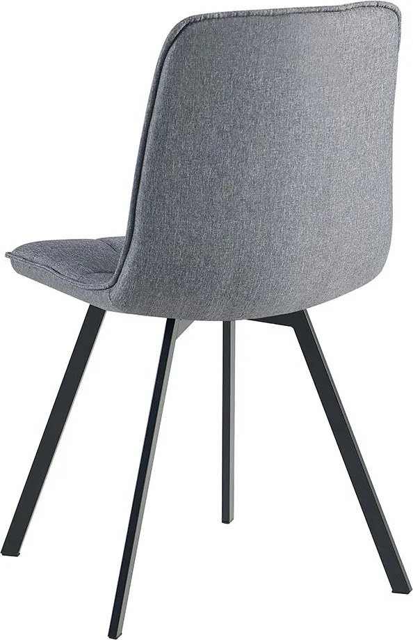 Jedálenský set 6x stolička + stôl Catini LANDON sivá/tm. sivá