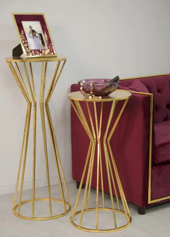 Odkladací stolík Stick Glam 100 cm zlatý