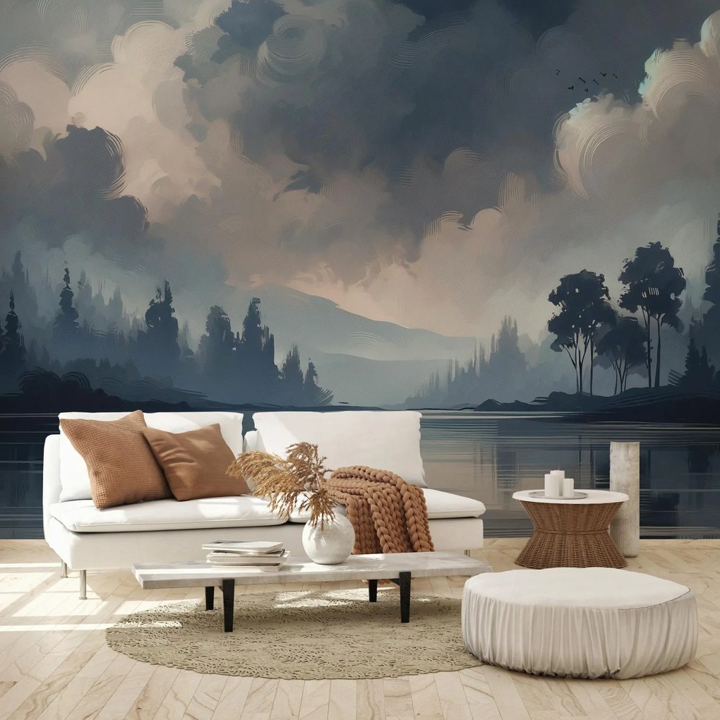 Fototapeta - Šedivé jazero (147x102 cm)