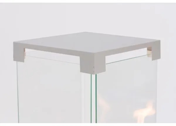 Planika Faro GAS - Vonkajší plynový krb 142x36 cm 8kW šedá + ochranný kryt