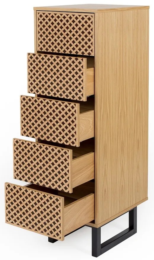Komoda v dubovom dekore Woodman Camden Diamond, 40 x 123 cm