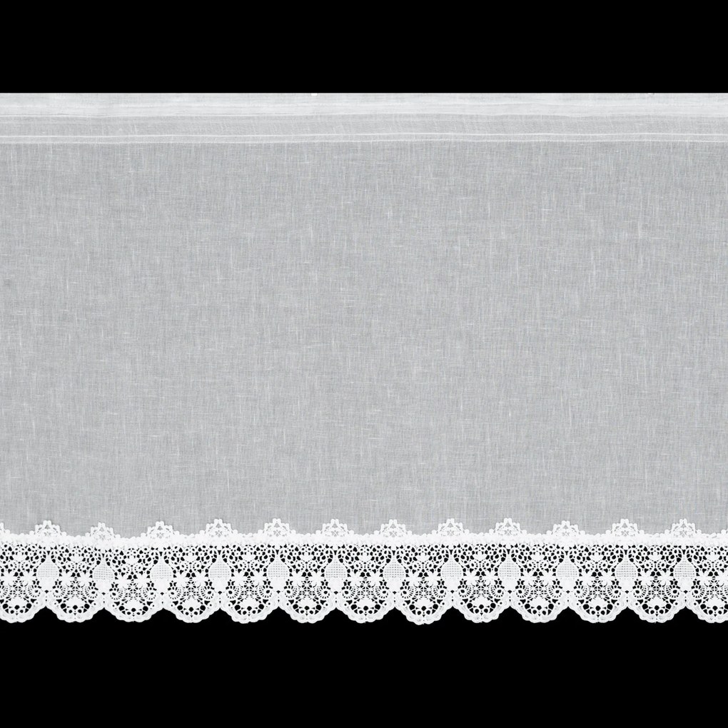 KRÁTKA ZÁCLONA NA PÁSKE KASANDRA 150X70 CM BIELA