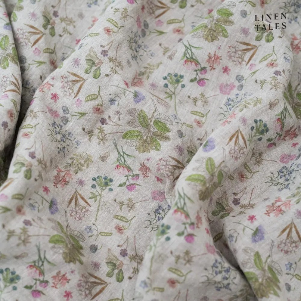 Napínacia ľanová plachta v prírodnej farbe 90x200 cm Botany 2 – Linen Tales