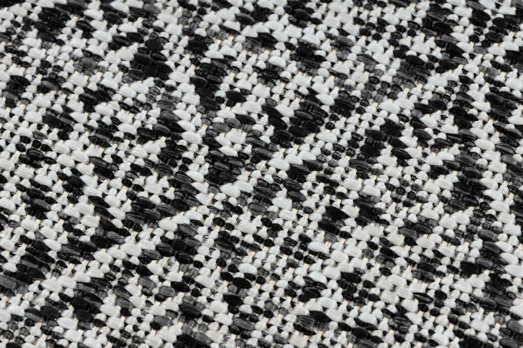 Koberec, behúň SISAL SION aztécky 22168 čierny/ ecru