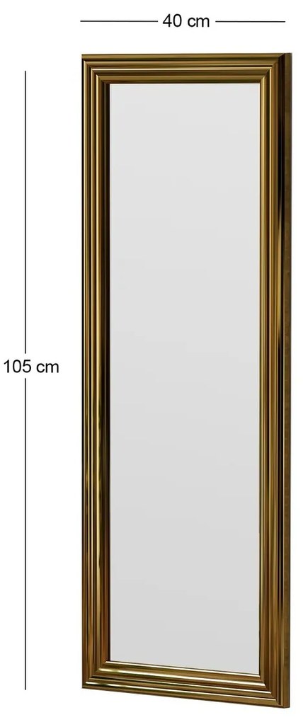 Zrkadlo Smooth Gold 40 x 105 cm