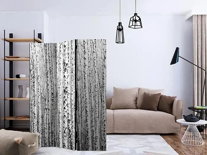 Paraván - Birch forest [Room Dividers] Veľkosť: 135x172, Verzia: Jednostranný