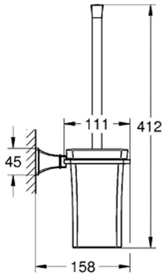 Grohe Grandera - Súprava na čistenie toalety, chróm/zlato 40632IG0