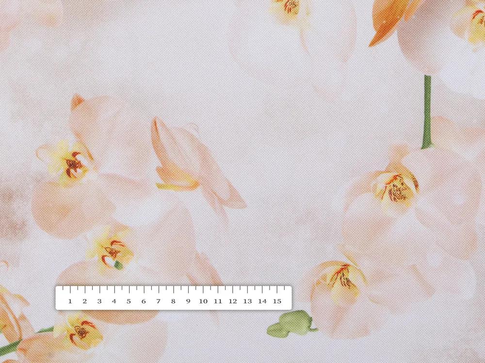 Biante Dekoračná obliečka na vankúš TF-045 Orchidey na béžovom 40 x 40 cm
