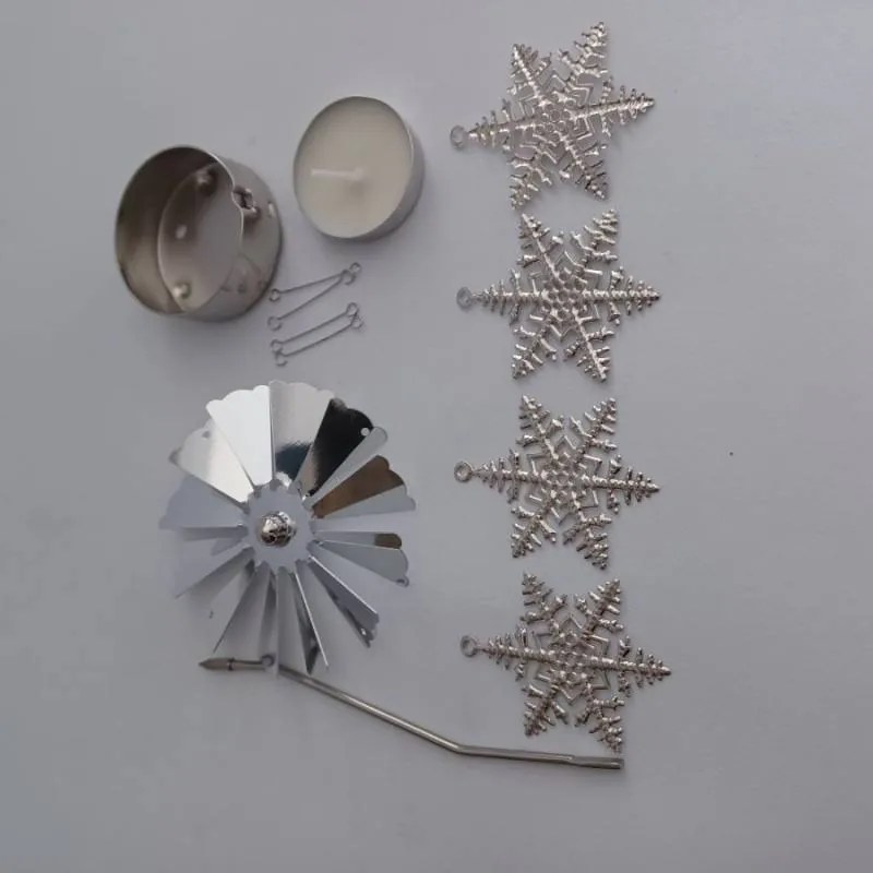 DECOLED Andělské zvonění, 8 x 13 cm, vločky, stříbrné