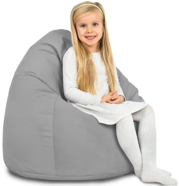 Plyšový sedací vak SAKO svetlosivý