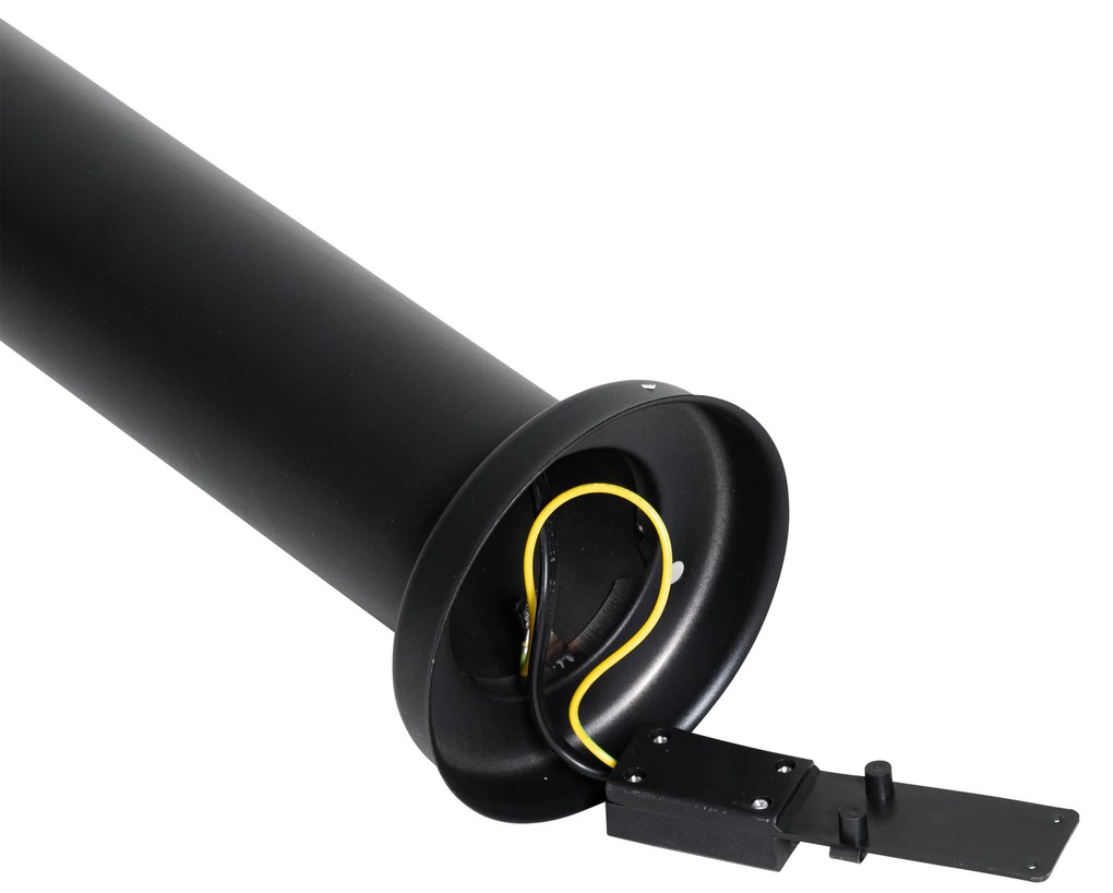 Moderné vonkajšie stĺpové svietidlo čierne 100 cm - Elly