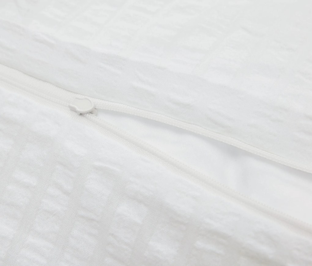 Krepová posteľná bielizeň, biela, štandardná veľkosť