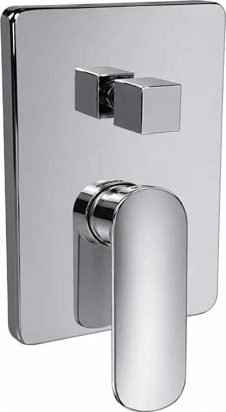 Mereo Pego, sprchová podomietková batéria s prepínačom, Mbox, hranatý kryt, chróm, MER-CB60106PC