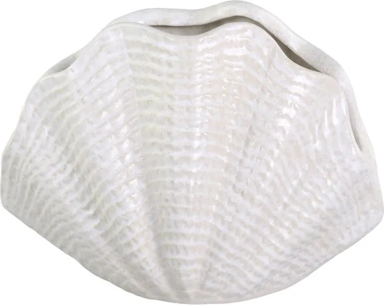 Krémová antik keramická dekorácia váza mušle Shells - 29*15*20 cm