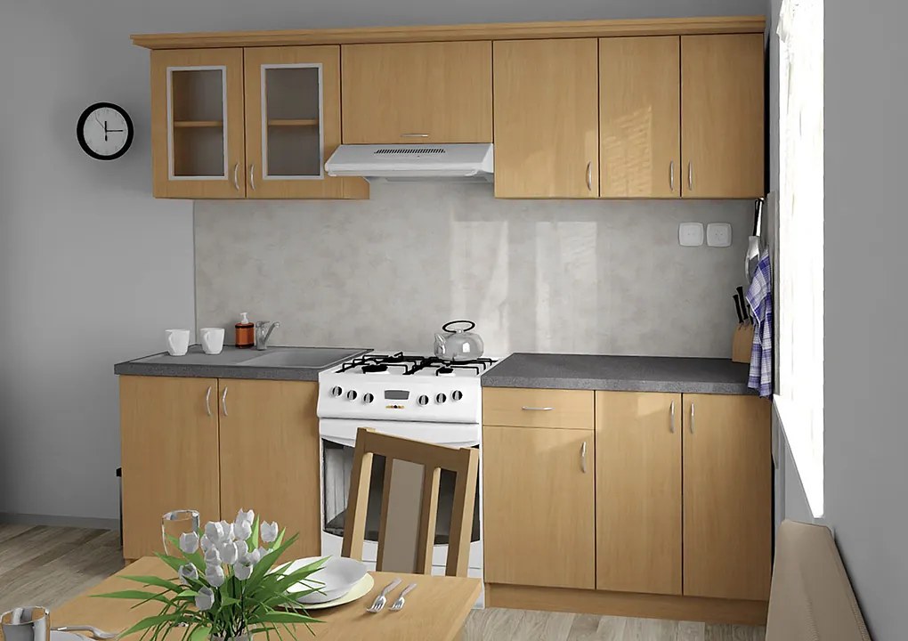 Nabytekmorava Kuchynská linka Bára B farba kuchyne: biela