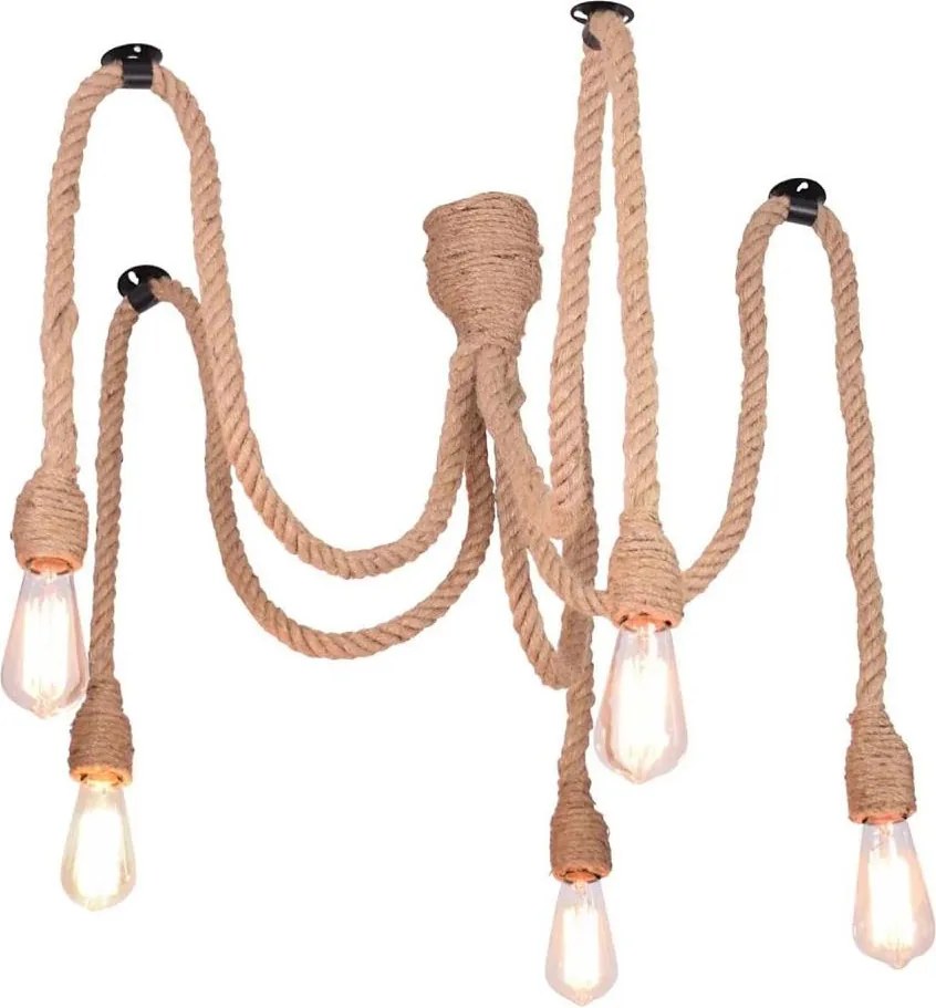 Luster na lanku ROPE CASA 5xE27/12W/230V pavúk