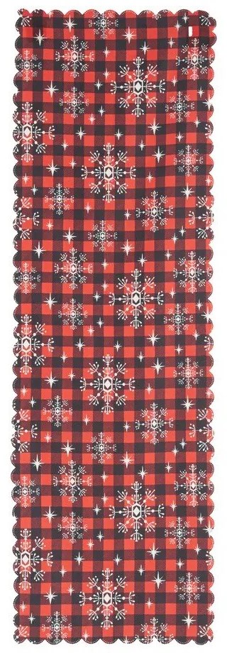 Súprava 4 vianočných obliečok na vankúš a behúň na stôl Minimalist Cushion Covers Snowflake