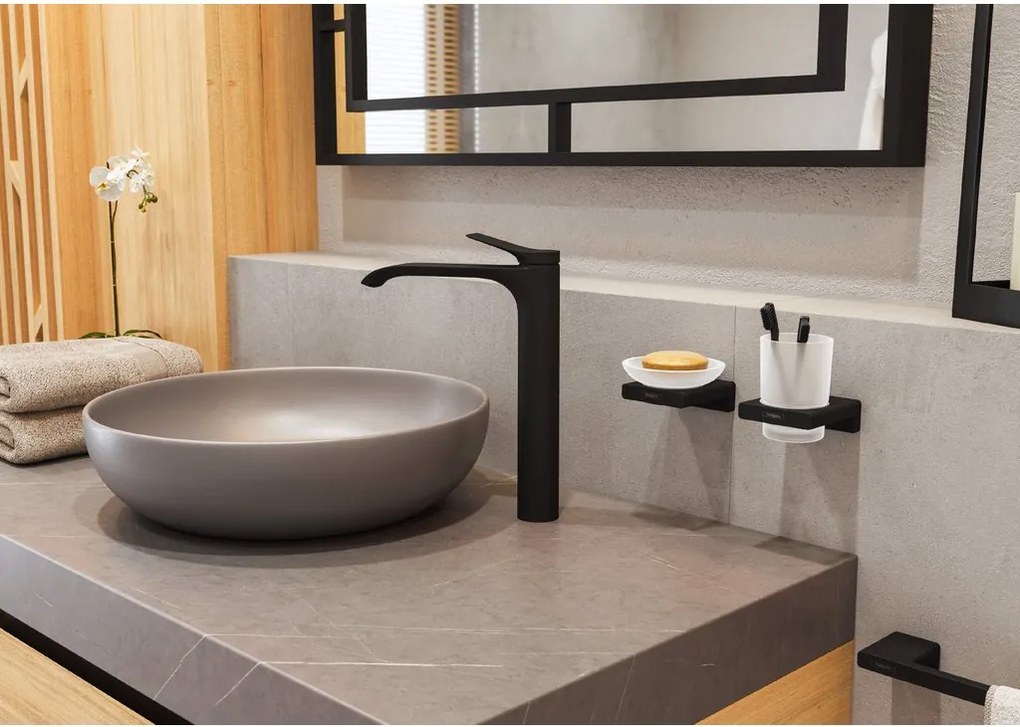 Hansgrohe AddStoris, miska na mydlo, matná čierna, HAN-41746670