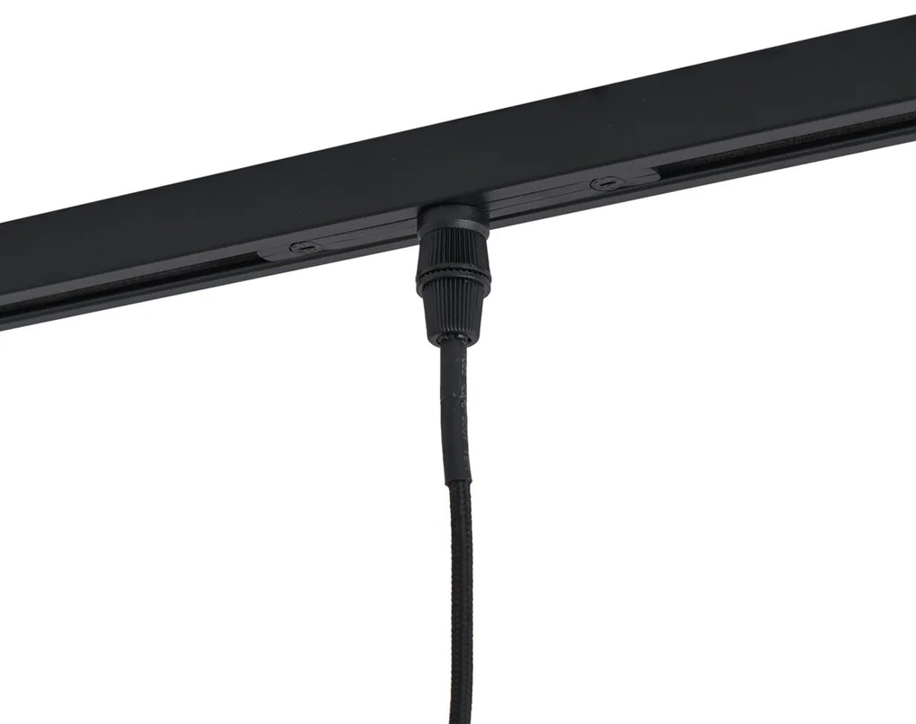 Moderný reflektor tmavý bronz s čírym sklom pre 1-fázový koľajnicový systém - Slimline Loyce