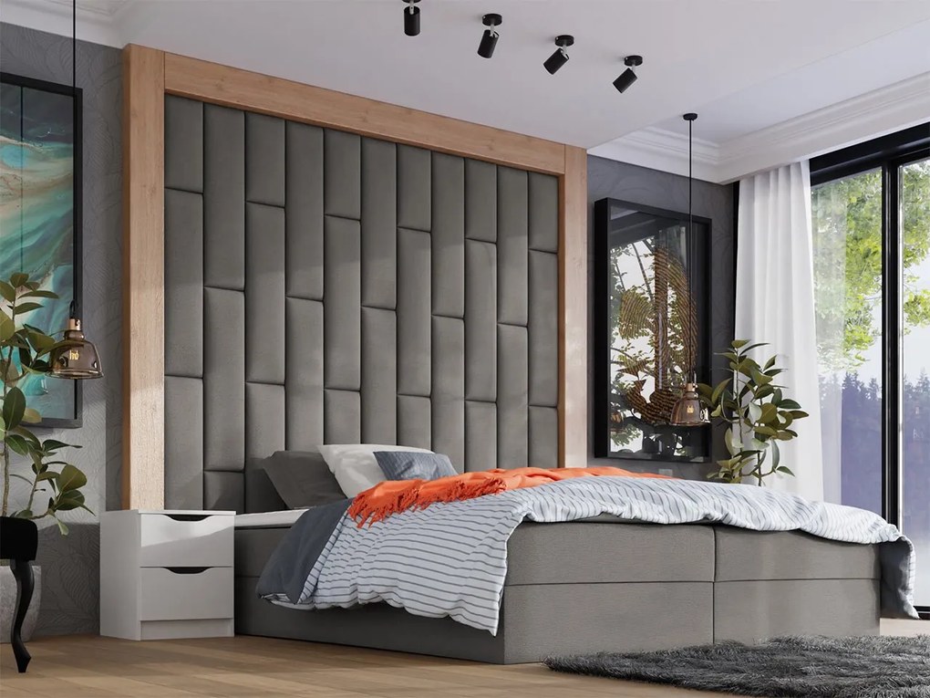 Čalúnený nástenný panel Pag 80x20, Farba čalúnenia:: ekokoža Soft 017 (biela)